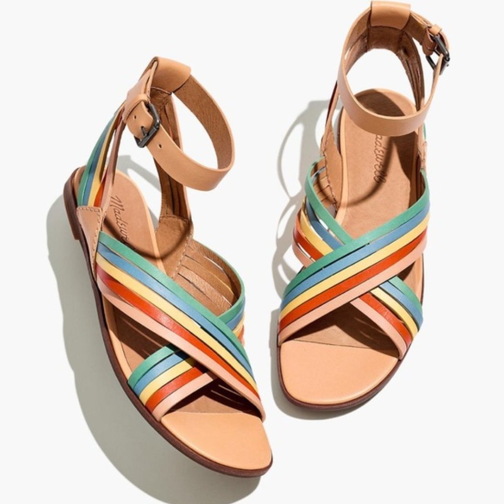 Madewell Samira Flat Sandal in Leather